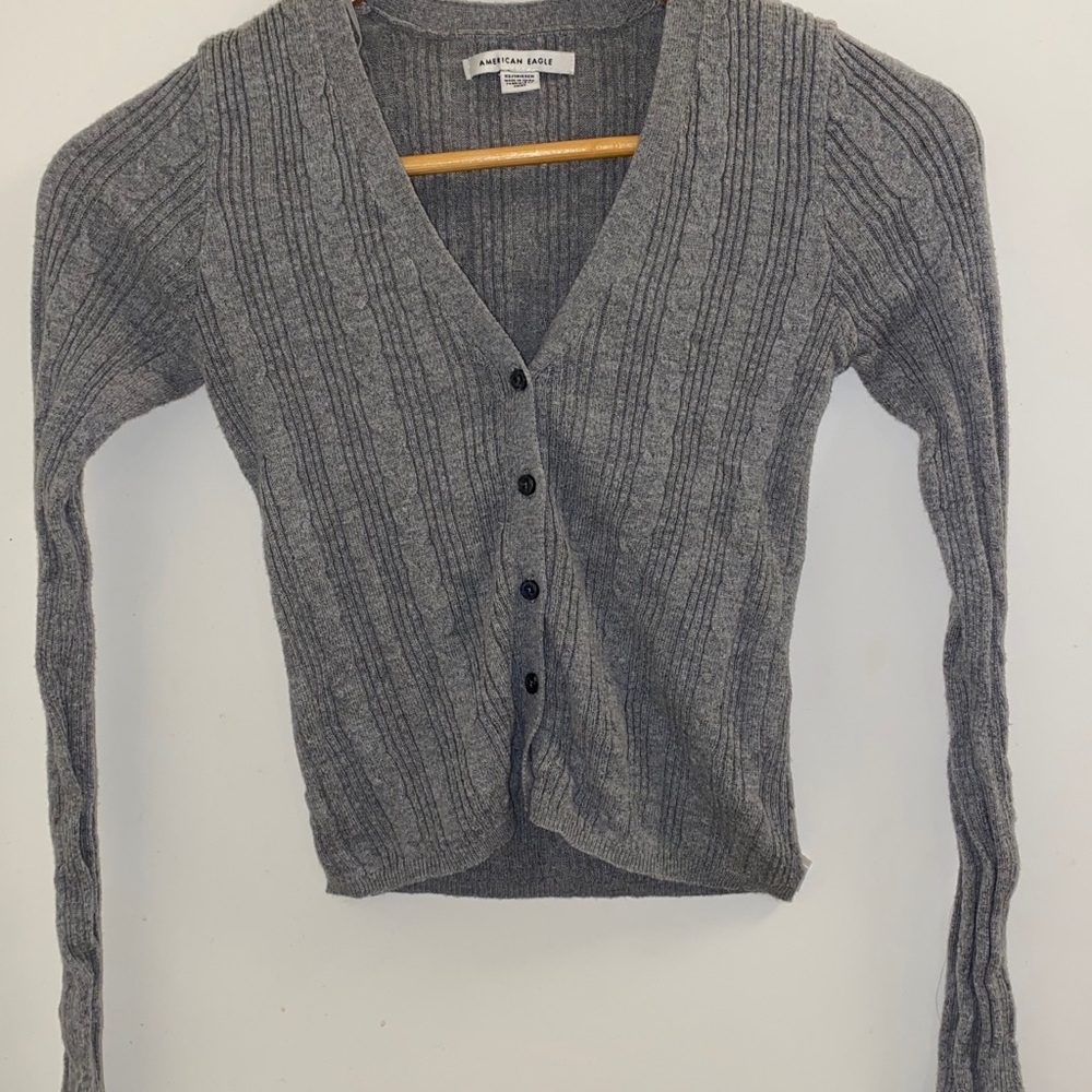 Gray american eagle sweater